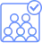 Illustration von mehreren Leuten in blau